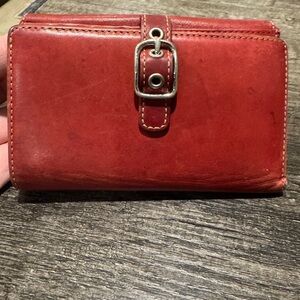 Vintage  Coach Red Leather Wallet
